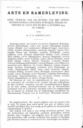 Eerste pagina van het artikel zoals het is gepubliceerd in het tijdschrift