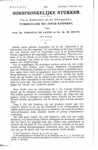 Eerste pagina van het artikel zoals het is gepubliceerd in het tijdschrift