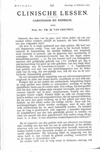 Eerste pagina van het artikel zoals het is gepubliceerd in het tijdschrift