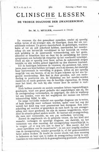 Eerste pagina van het artikel zoals het is gepubliceerd in het tijdschrift