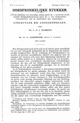 Eerste pagina van het artikel zoals het is gepubliceerd in het tijdschrift