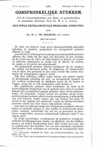 Eerste pagina van het artikel zoals het is gepubliceerd in het tijdschrift