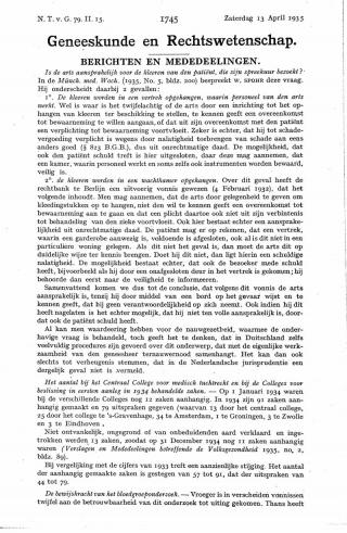 Eerste pagina van het artikel zoals het is gepubliceerd in het tijdschrift