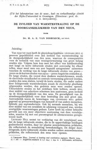 Eerste pagina van het artikel zoals het is gepubliceerd in het tijdschrift