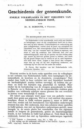 Eerste pagina van het artikel zoals het is gepubliceerd in het tijdschrift