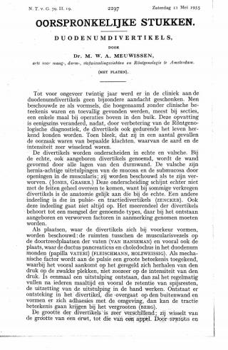 Eerste pagina van het artikel zoals het is gepubliceerd in het tijdschrift