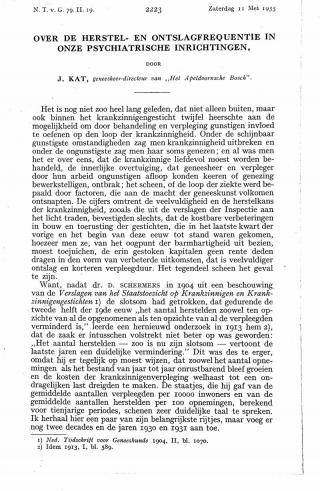 Eerste pagina van het artikel zoals het is gepubliceerd in het tijdschrift