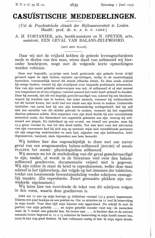 Eerste pagina van het artikel zoals het is gepubliceerd in het tijdschrift