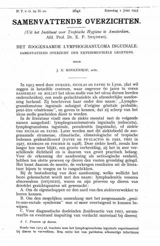 Eerste pagina van het artikel zoals het is gepubliceerd in het tijdschrift