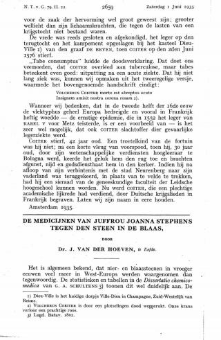 Eerste pagina van het artikel zoals het is gepubliceerd in het tijdschrift