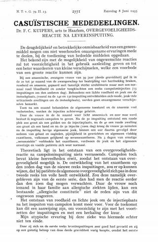 Eerste pagina van het artikel zoals het is gepubliceerd in het tijdschrift