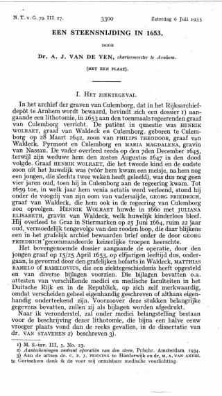 Eerste pagina van het artikel zoals het is gepubliceerd in het tijdschrift