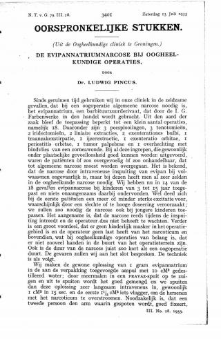 Eerste pagina van het artikel zoals het is gepubliceerd in het tijdschrift