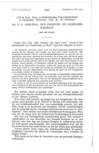 Eerste pagina van het artikel zoals het is gepubliceerd in het tijdschrift