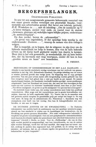 Eerste pagina van het artikel zoals het is gepubliceerd in het tijdschrift