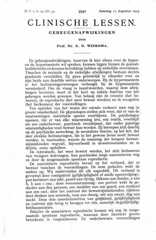 Eerste pagina van het artikel zoals het is gepubliceerd in het tijdschrift