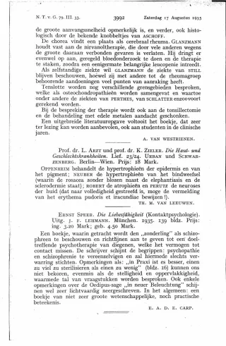 Eerste pagina van het artikel zoals het is gepubliceerd in het tijdschrift