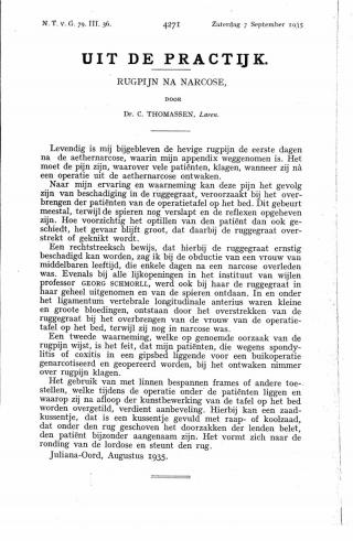 Eerste pagina van het artikel zoals het is gepubliceerd in het tijdschrift