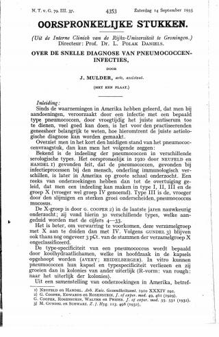 Eerste pagina van het artikel zoals het is gepubliceerd in het tijdschrift