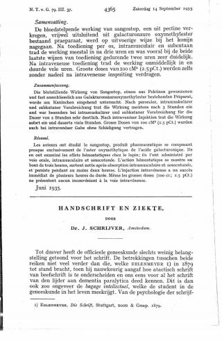 Eerste pagina van het artikel zoals het is gepubliceerd in het tijdschrift