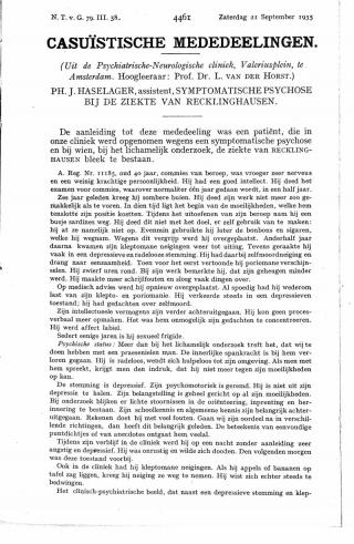 Eerste pagina van het artikel zoals het is gepubliceerd in het tijdschrift