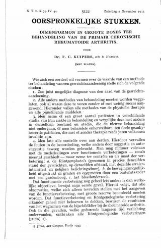 Eerste pagina van het artikel zoals het is gepubliceerd in het tijdschrift