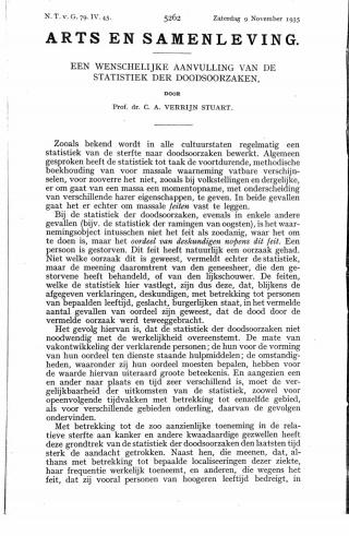 Eerste pagina van het artikel zoals het is gepubliceerd in het tijdschrift