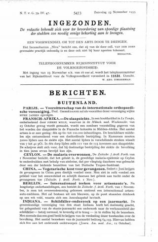 Eerste pagina van het artikel zoals het is gepubliceerd in het tijdschrift