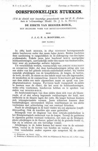 Eerste pagina van het artikel zoals het is gepubliceerd in het tijdschrift