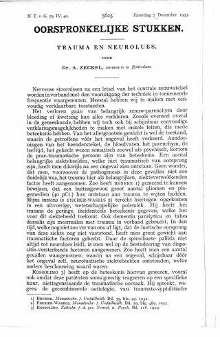 Eerste pagina van het artikel zoals het is gepubliceerd in het tijdschrift