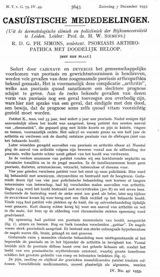 Eerste pagina van het artikel zoals het is gepubliceerd in het tijdschrift