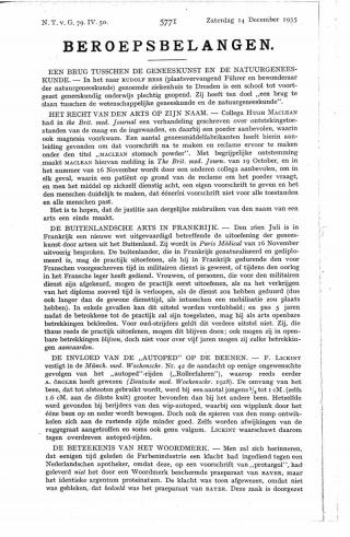 Eerste pagina van het artikel zoals het is gepubliceerd in het tijdschrift