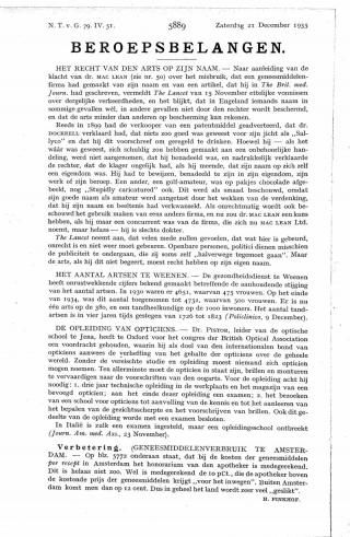 Eerste pagina van het artikel zoals het is gepubliceerd in het tijdschrift