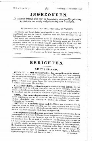 Eerste pagina van het artikel zoals het is gepubliceerd in het tijdschrift