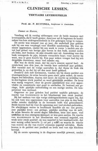 Eerste pagina van het artikel zoals het is gepubliceerd in het tijdschrift