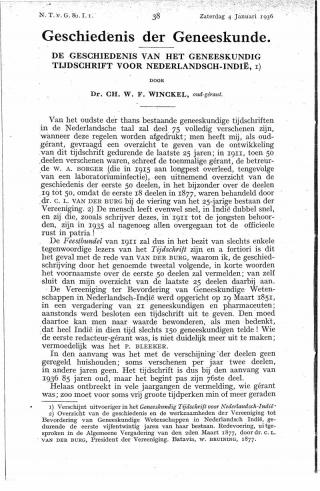 Eerste pagina van het artikel zoals het is gepubliceerd in het tijdschrift