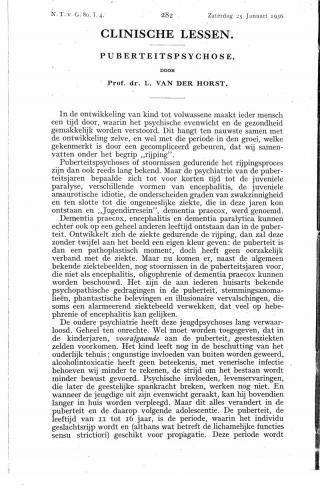 Eerste pagina van het artikel zoals het is gepubliceerd in het tijdschrift