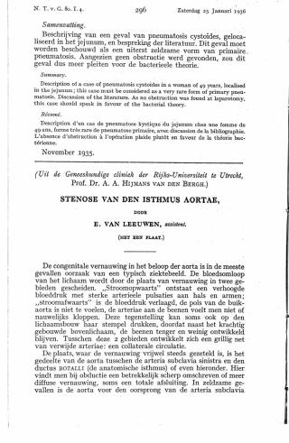 Eerste pagina van het artikel zoals het is gepubliceerd in het tijdschrift