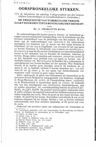 Eerste pagina van het artikel zoals het is gepubliceerd in het tijdschrift