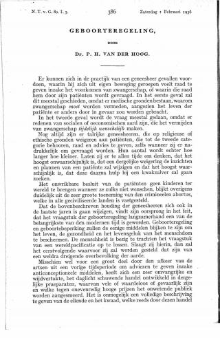 Eerste pagina van het artikel zoals het is gepubliceerd in het tijdschrift