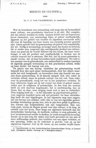 Eerste pagina van het artikel zoals het is gepubliceerd in het tijdschrift