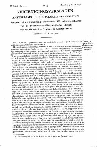 Eerste pagina van het artikel zoals het is gepubliceerd in het tijdschrift