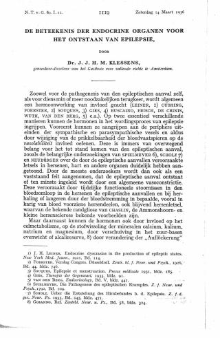 Eerste pagina van het artikel zoals het is gepubliceerd in het tijdschrift