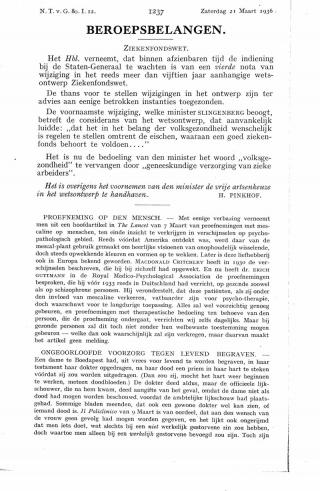 Eerste pagina van het artikel zoals het is gepubliceerd in het tijdschrift