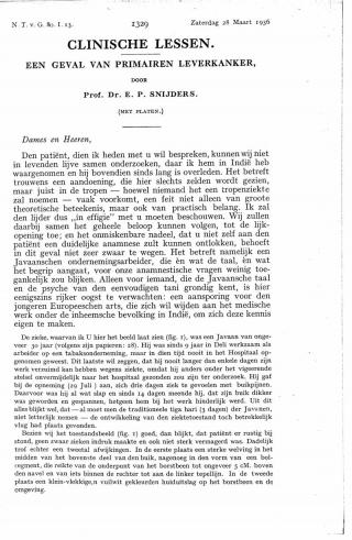 Eerste pagina van het artikel zoals het is gepubliceerd in het tijdschrift