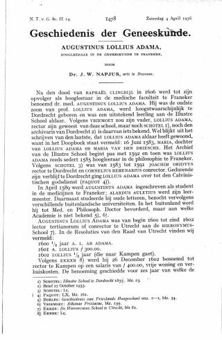 Eerste pagina van het artikel zoals het is gepubliceerd in het tijdschrift