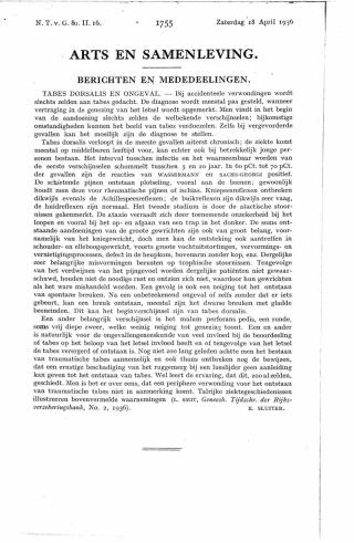 Eerste pagina van het artikel zoals het is gepubliceerd in het tijdschrift