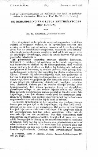 Eerste pagina van het artikel zoals het is gepubliceerd in het tijdschrift