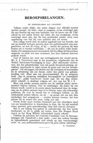 Eerste pagina van het artikel zoals het is gepubliceerd in het tijdschrift