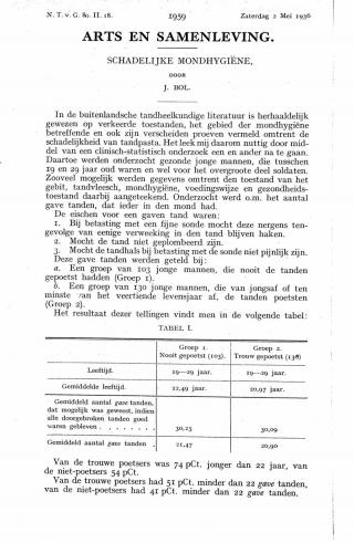 Eerste pagina van het artikel zoals het is gepubliceerd in het tijdschrift